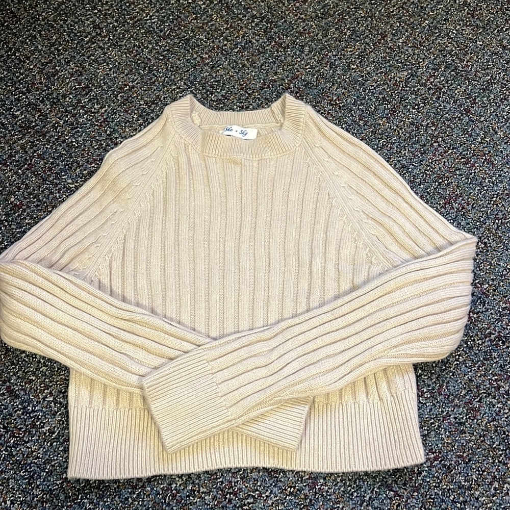 She + Sky tan sweater. Lightly Worn. Size Medium.